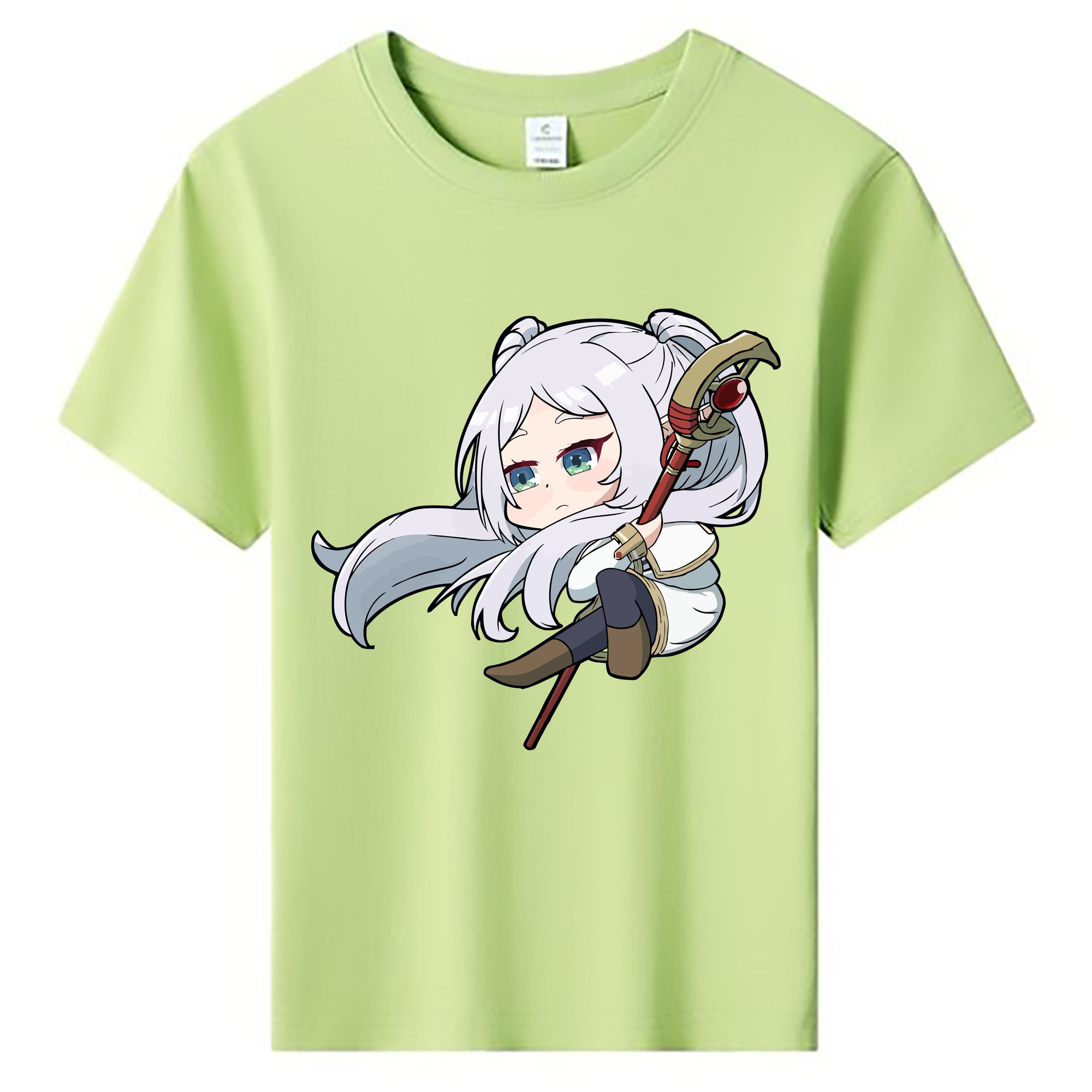 （画像用） 葬送のフリーレン Frieren 綿100％キッズTシャツ（フロントプリント）